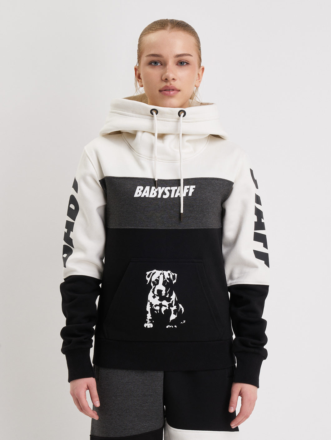 Babystaff Salem Hoodie Black White - Amstaff Wear