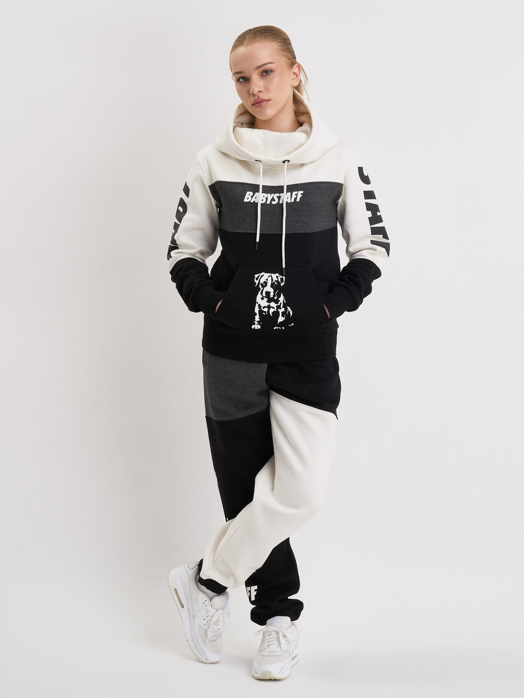 Babystaff Salem Hoodie Black White - Amstaff Wear