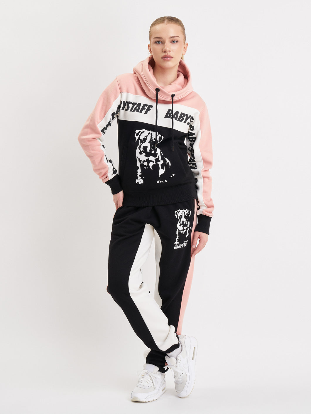 Babystaff Tawani Hoodie Black Pink - Amstaff Wear