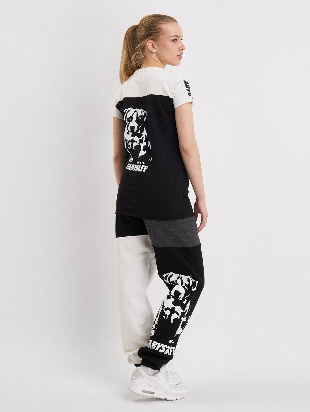Babystaff Salem Sweatpants Black White - Amstaff Wear