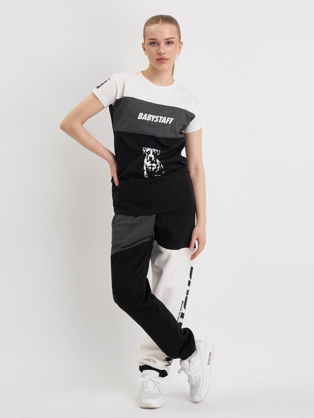 Babystaff Salem T-Shirt Black White - Amstaff Wear
