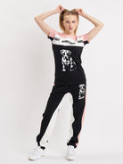Babystaff Tawani T-Shirt Black Pink - Amstaff Wear