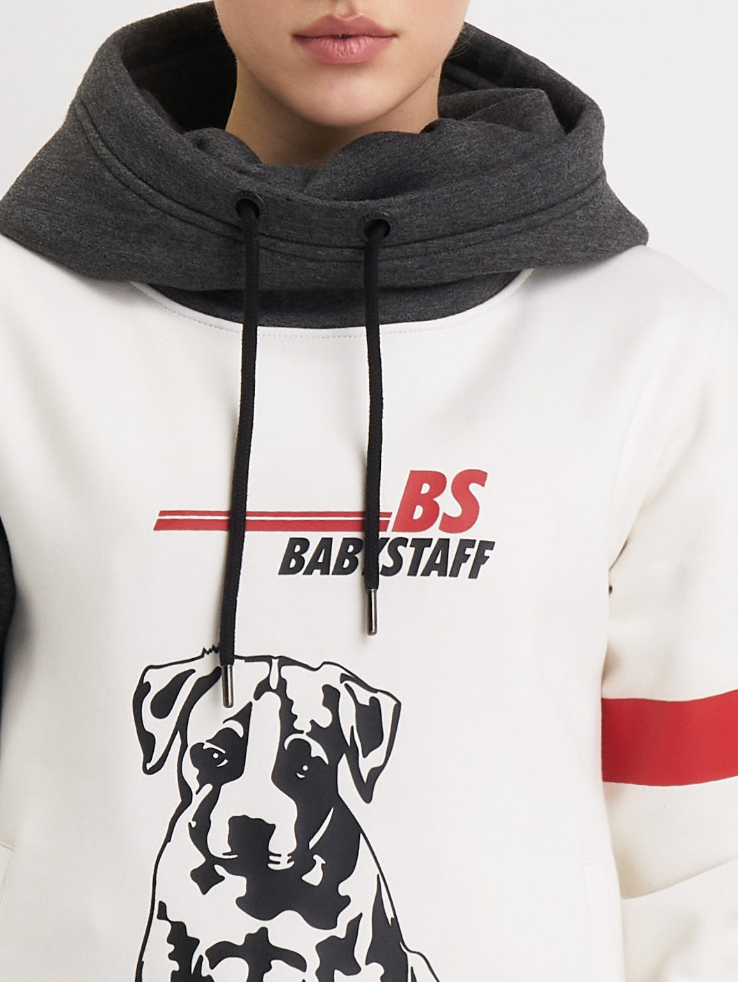 Babystaff Nela Hoodie White Grey - Amstaff Wear