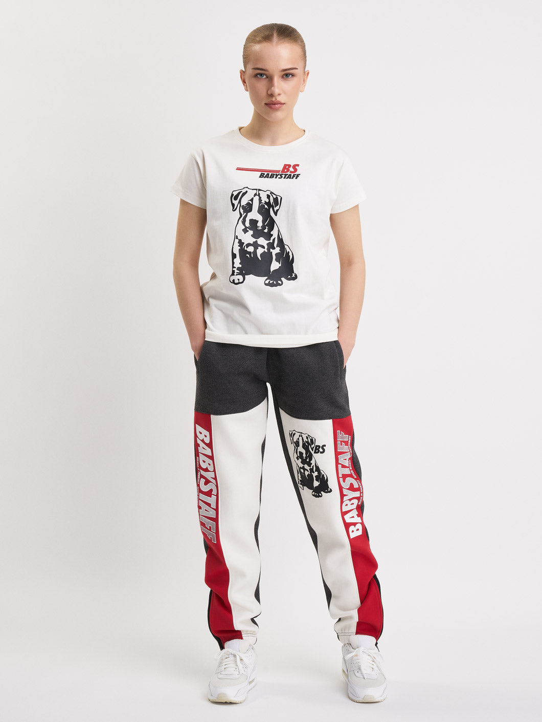 Babystaff Nela Sweatpants White Grey - Amstaff Wear
