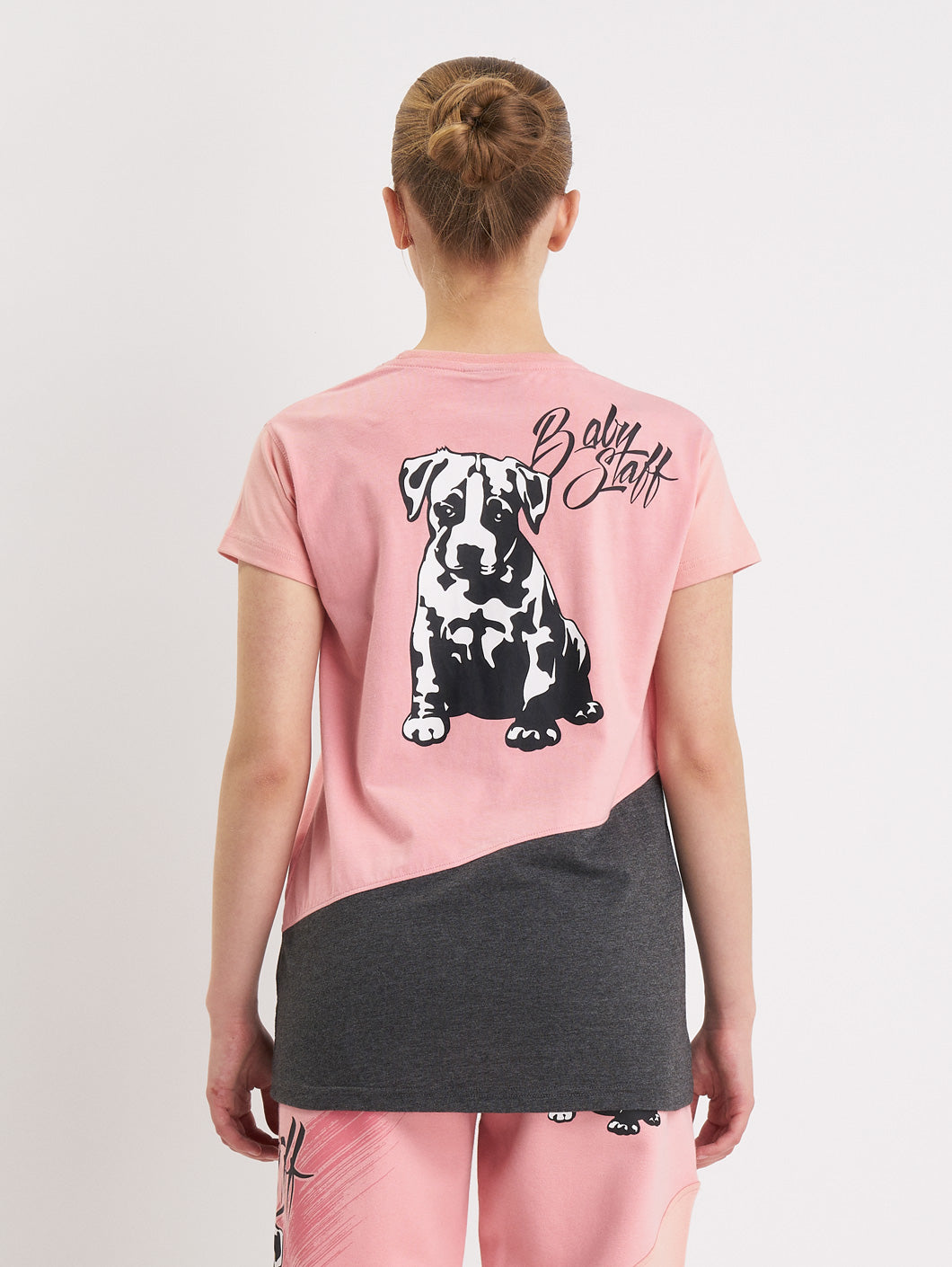 Babystaff Buckes T-Shirt Pink Grey - Amstaff Wear