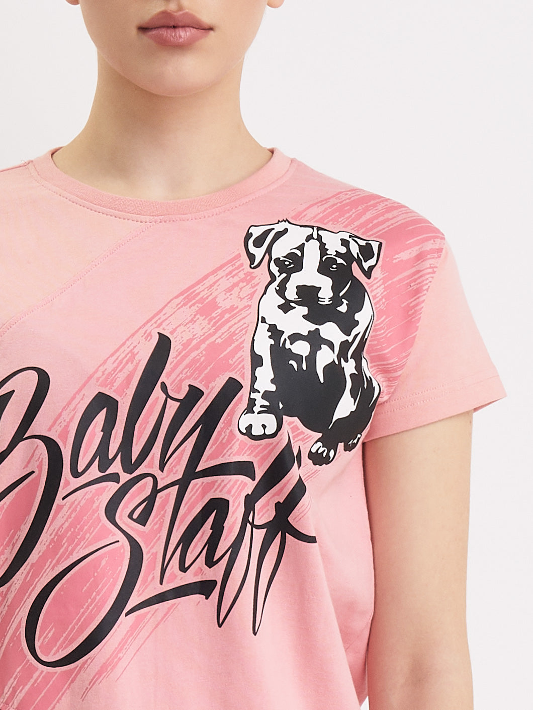 Babystaff Buckes T-Shirt Pink Grey - Amstaff Wear