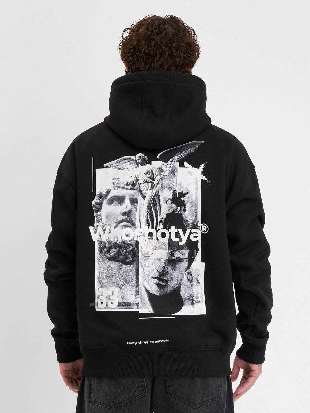 Whoshotya Ethereal Heavy Oversize Hoodie Black - Amstaff Wear