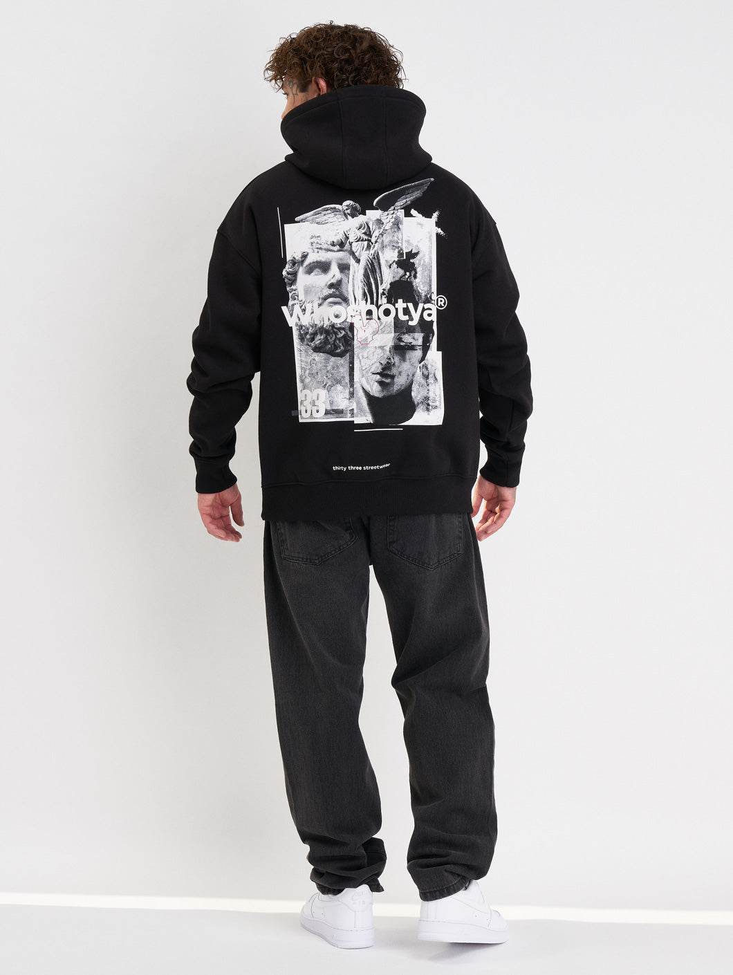Whoshotya Ethereal Heavy Oversize Hoodie Black - Amstaff Wear