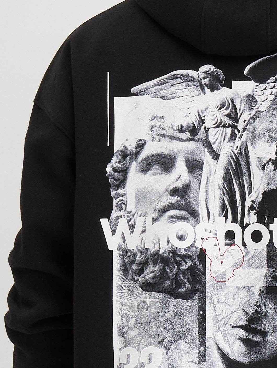 Whoshotya Ethereal Heavy Oversize Hoodie Black - Amstaff Wear
