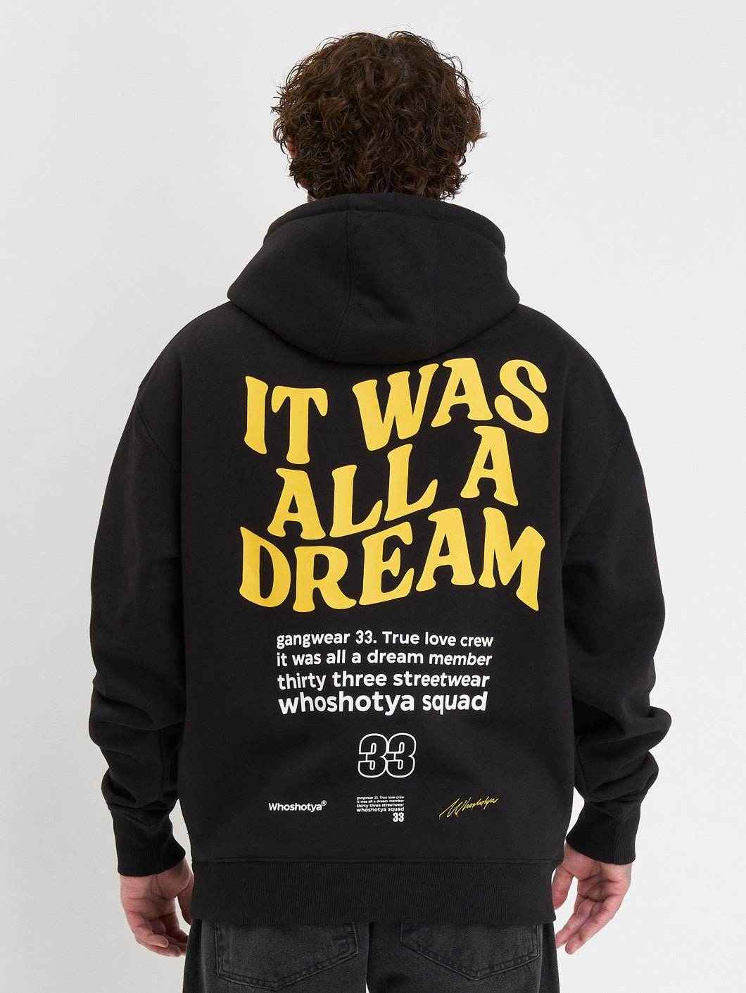 Whoshotya Dreamerz Heavy Oversize Hoodie Black - Amstaff Wear