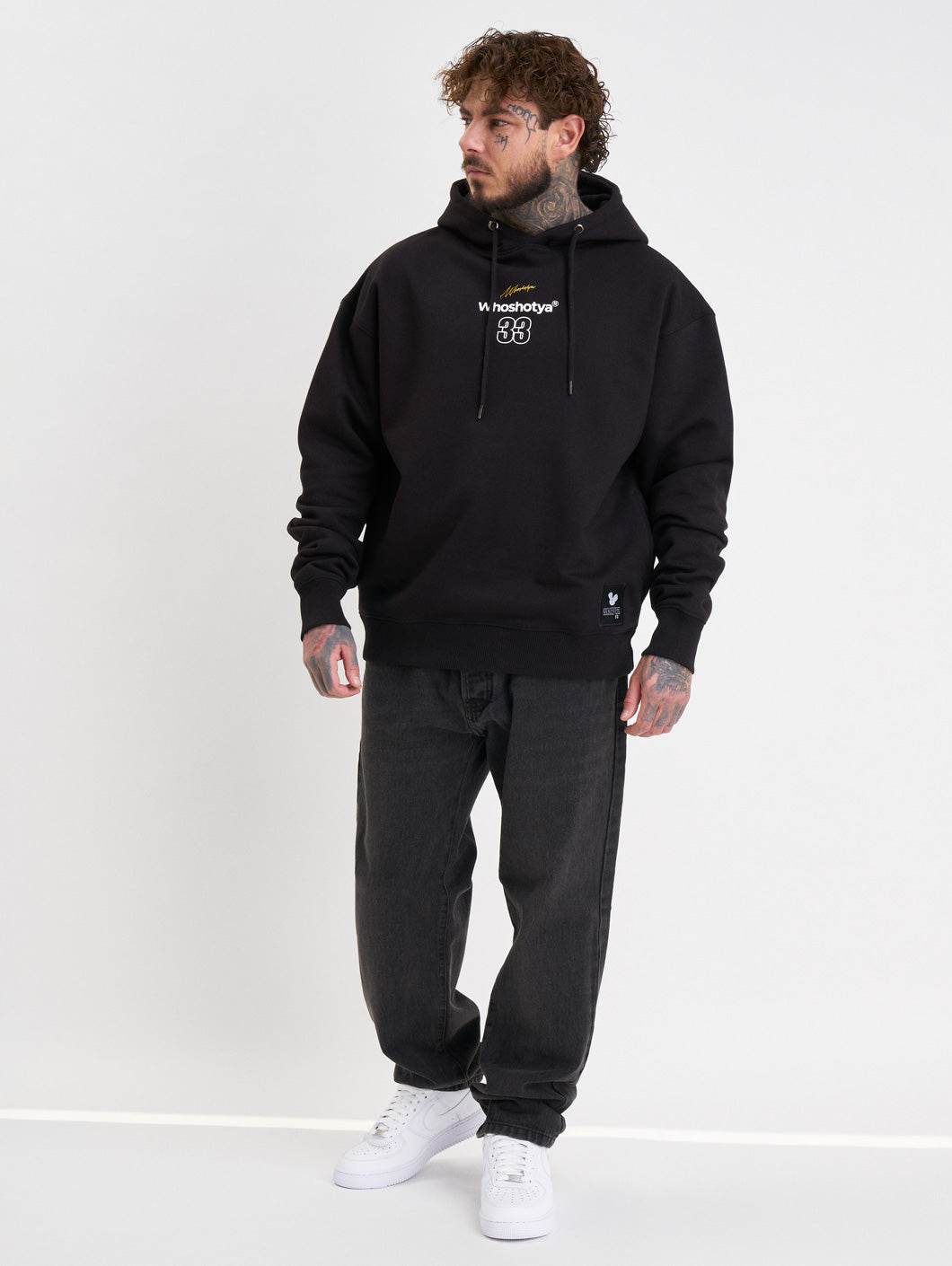 Whoshotya Dreamerz Heavy Oversize Hoodie Black - Amstaff Wear