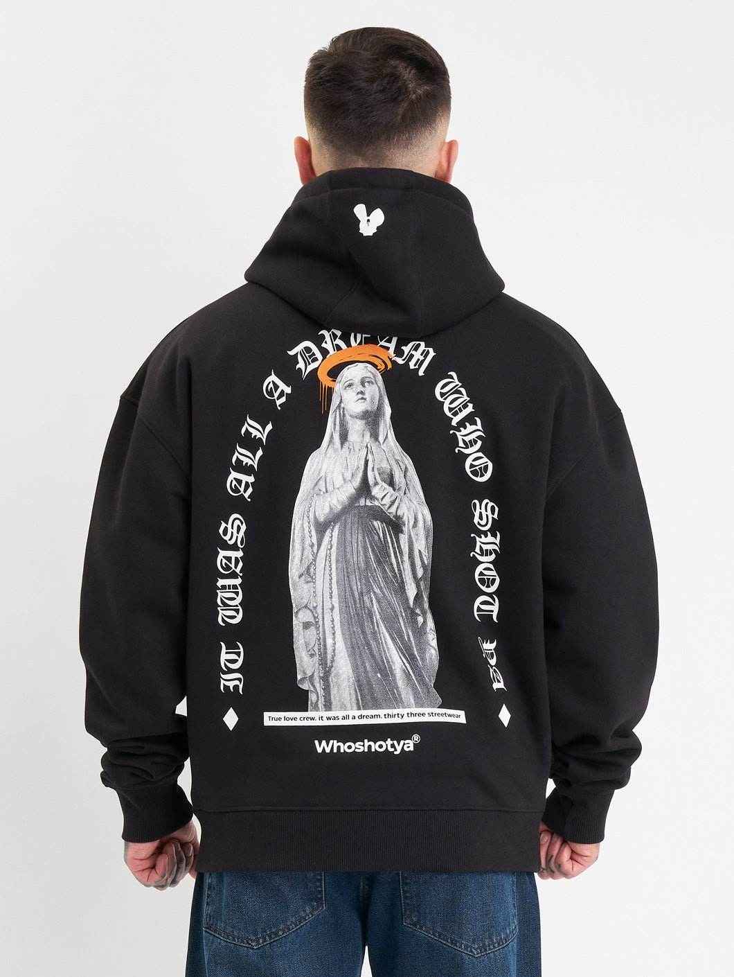 Whoshotya Matria Heavy Oversize Hoodie Black - Amstaff Wear