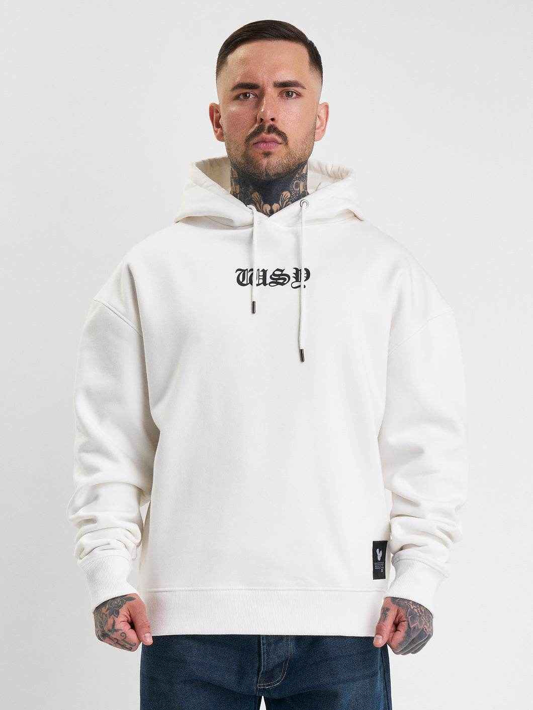 Whoshotya Matria Heavy Oversize Hoodie White - Amstaff Wear