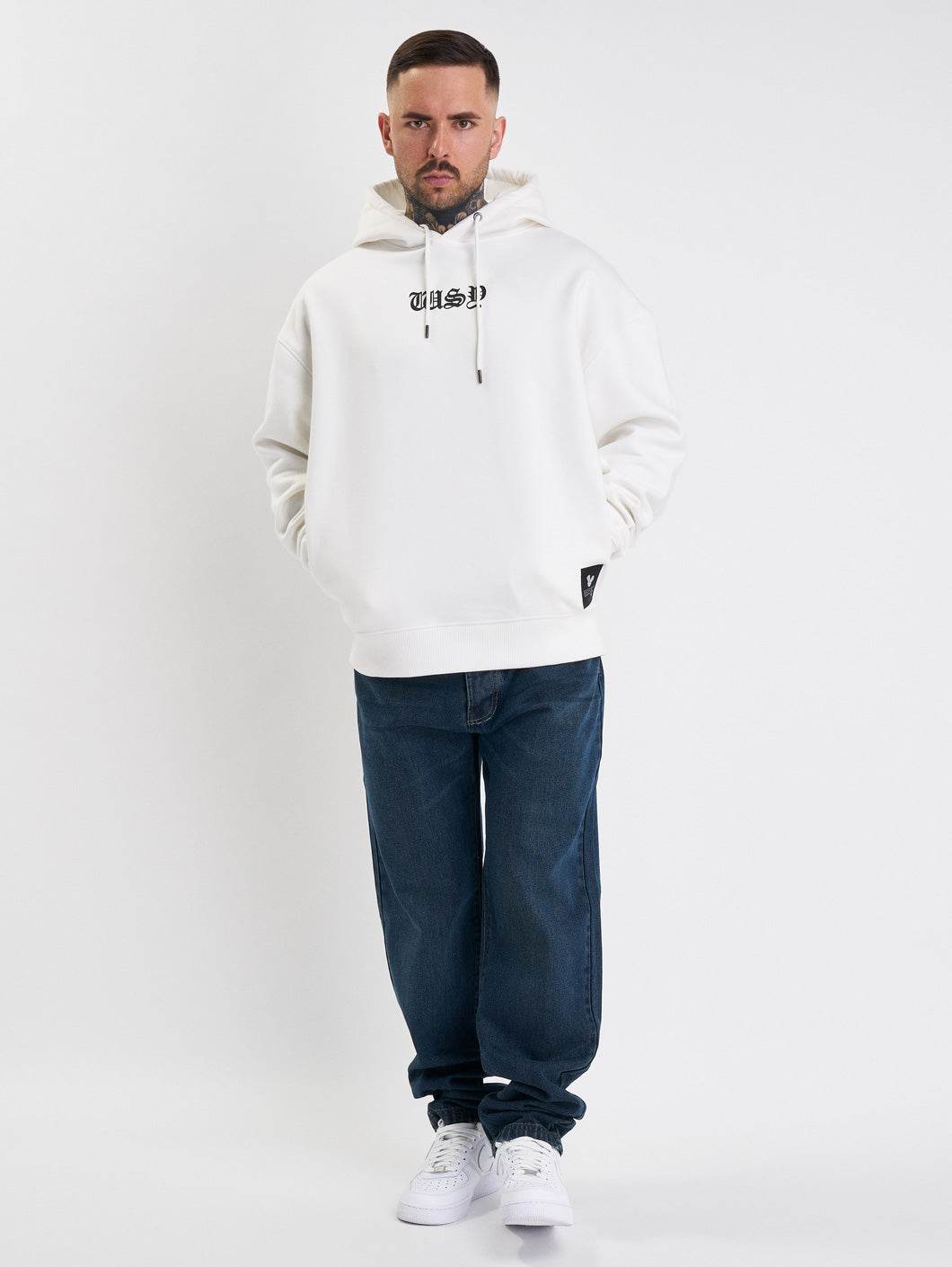 Whoshotya Matria Heavy Oversize Hoodie White - Amstaff Wear