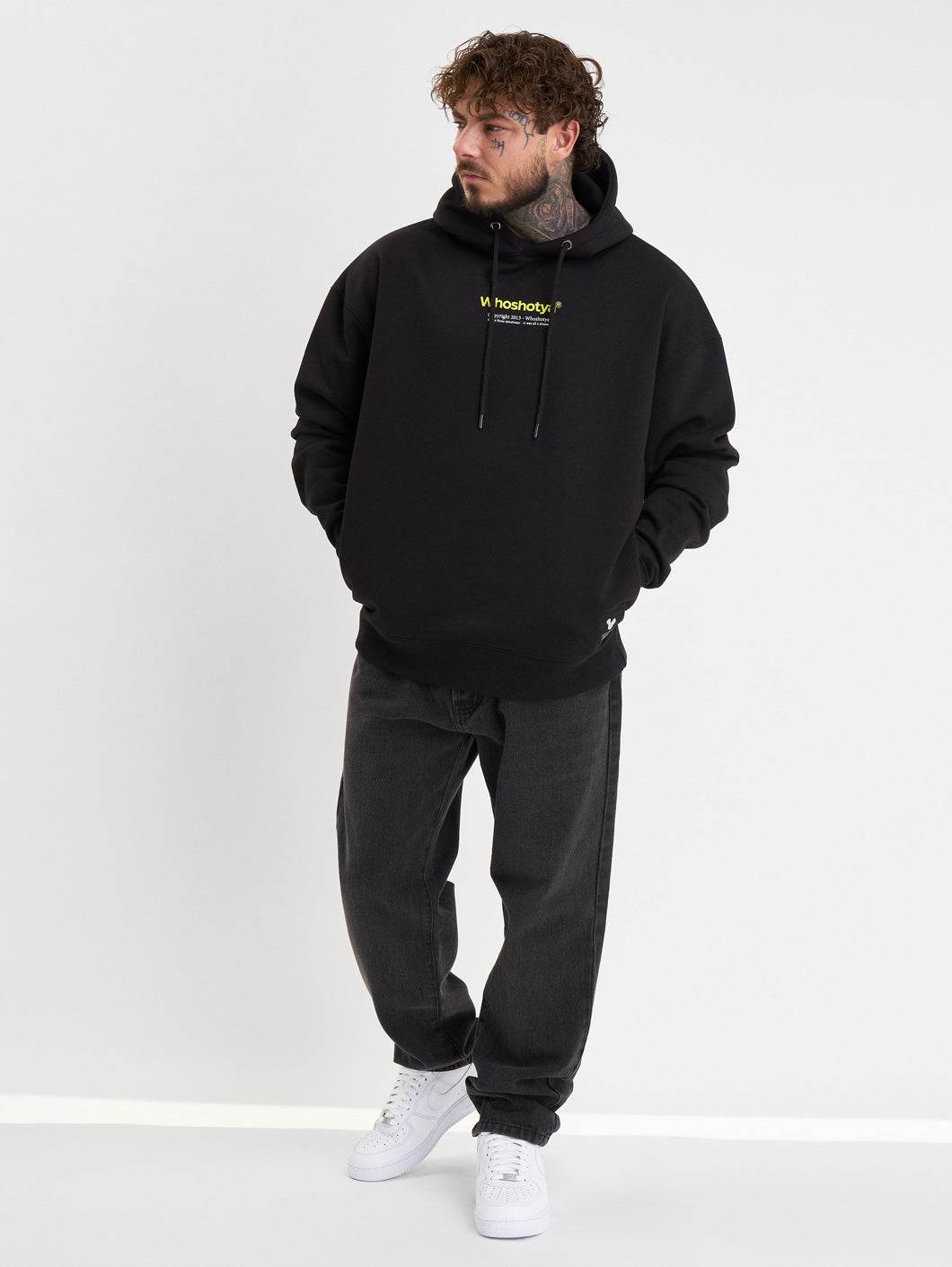 Whoshotya Toxigen Heavy Oversize Hoodie Black - Amstaff Wear