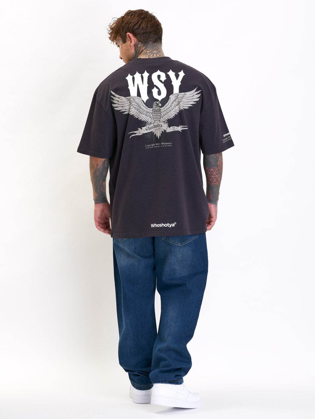 Eagle Oversized T-Shirt Black - Amstaff Wear