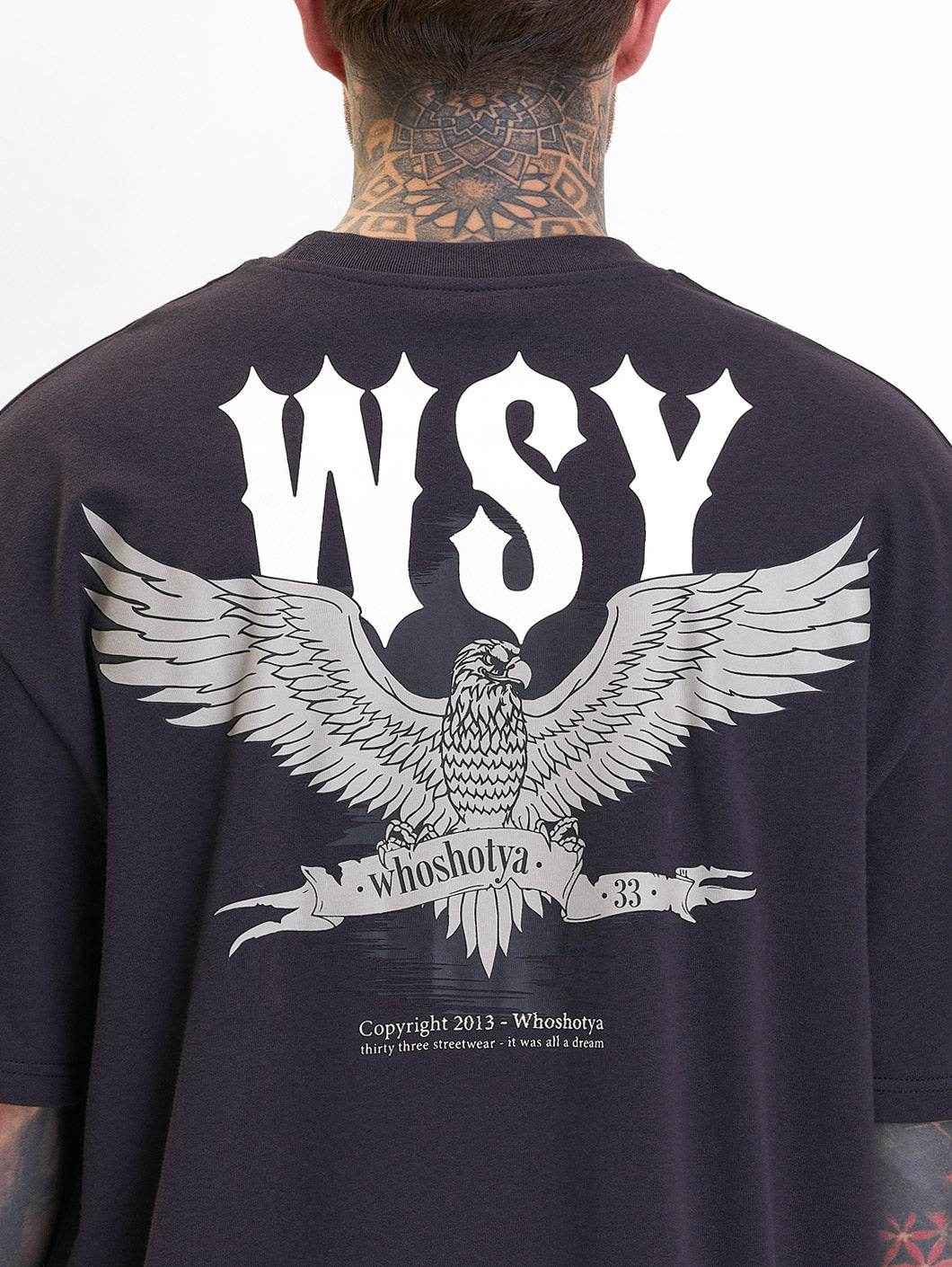 Eagle Oversized T-Shirt Black - Amstaff Wear