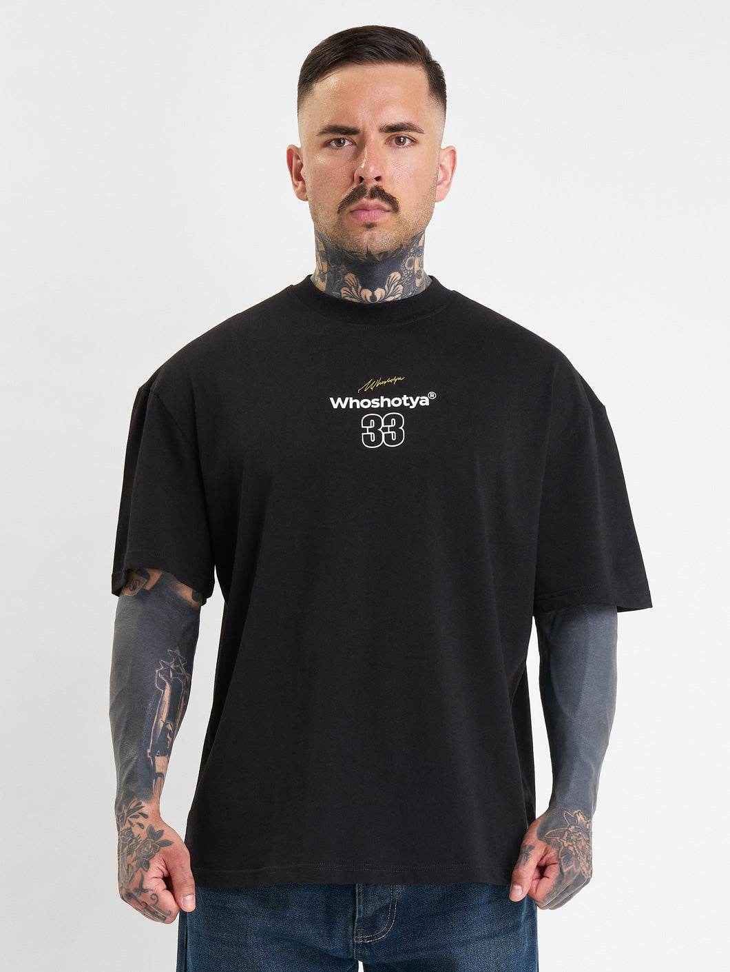 Whoshotya Dreamerz Oversize T-Shirt Black - Amstaff Wear