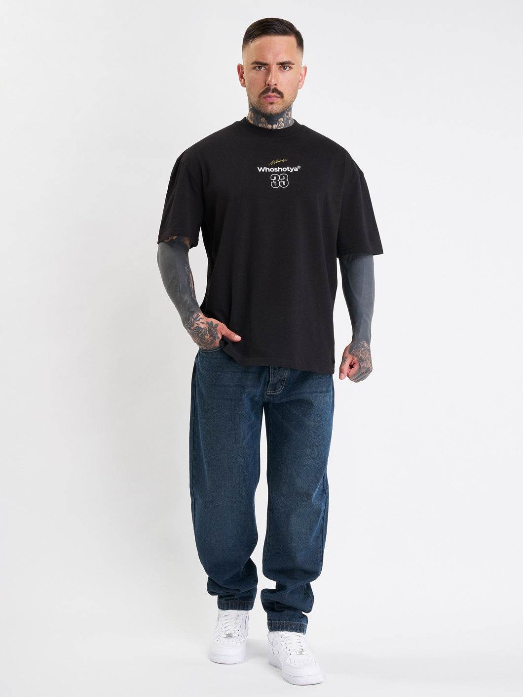 Whoshotya Dreamerz Oversize T-Shirt Black - Amstaff Wear