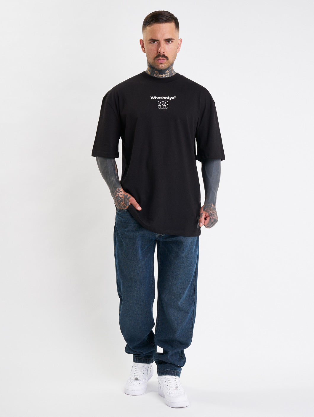 Who Shot Ya? Feralith Oversize T-Shirt Black