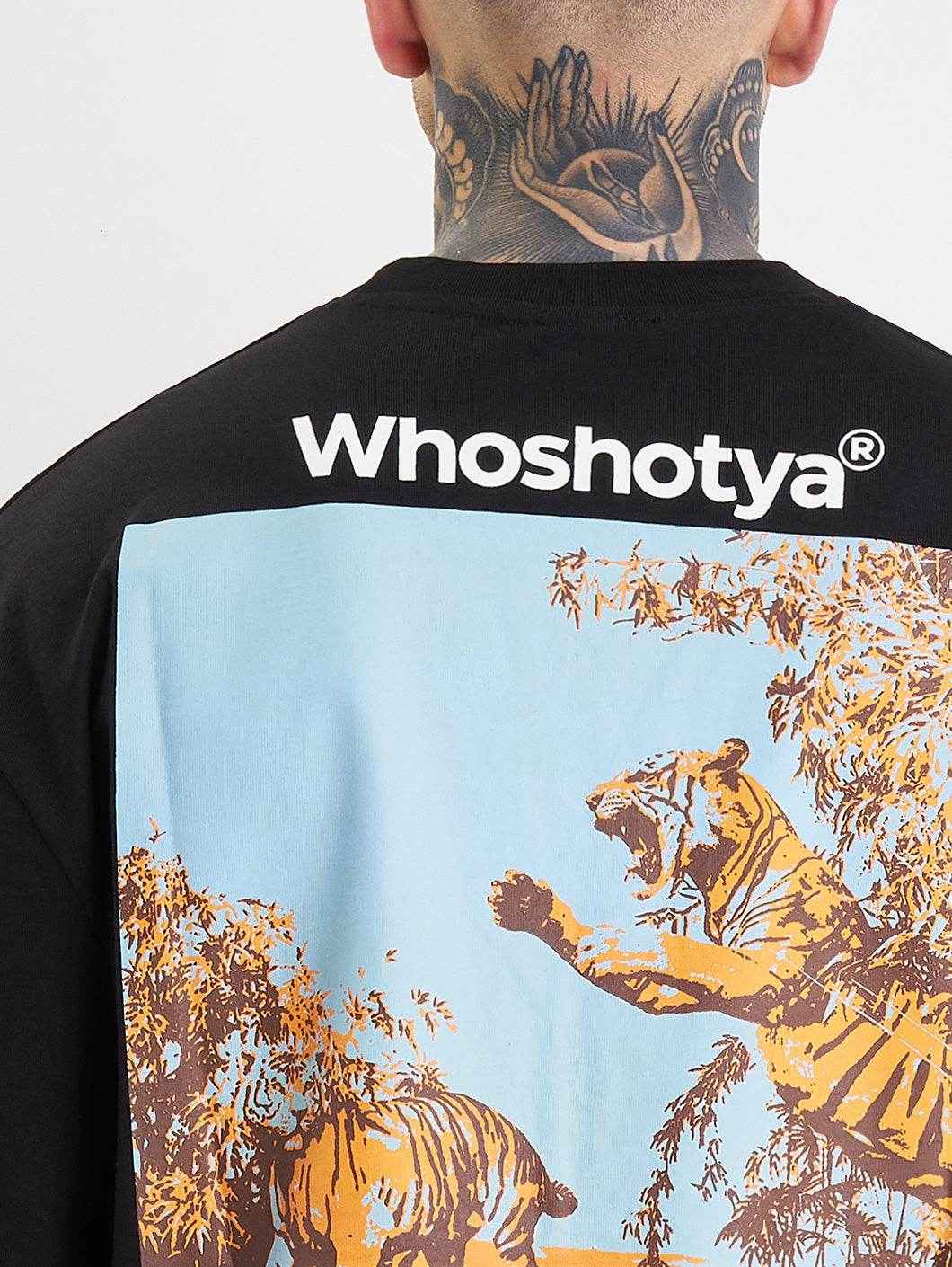 Whoshotya Feralith Oversize T-Shirt Black - Amstaff Wear