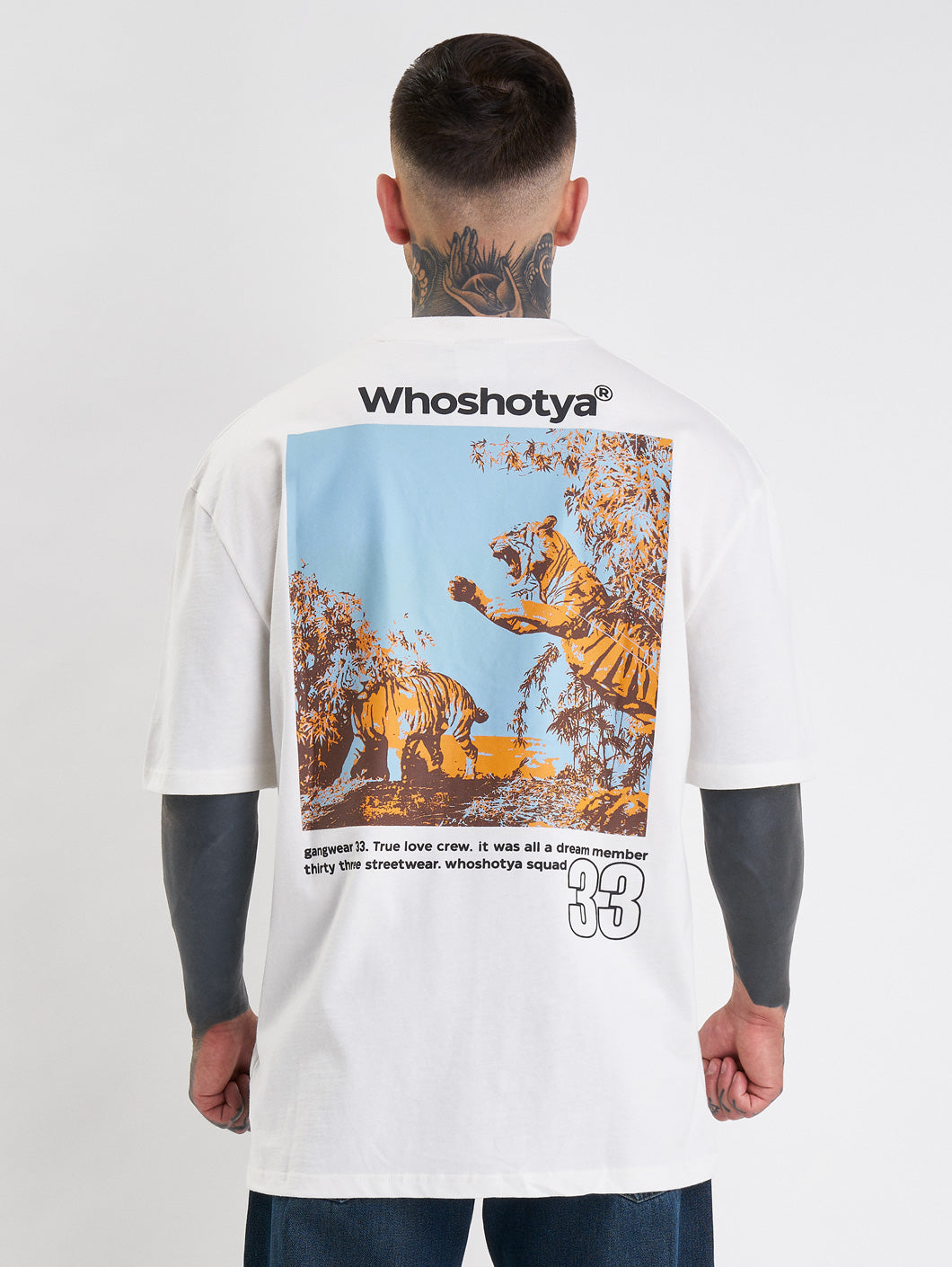 Who Shot Ya? Feralith Oversize T-Shirt White 2XL