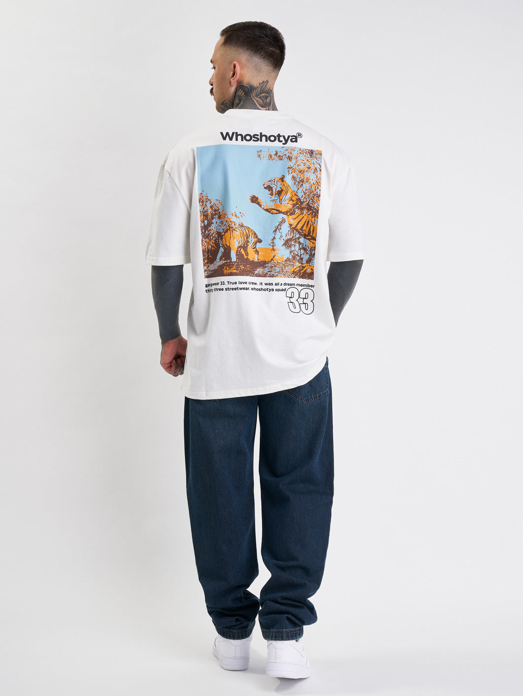 Who Shot Ya? Feralith Oversize T-Shirt White