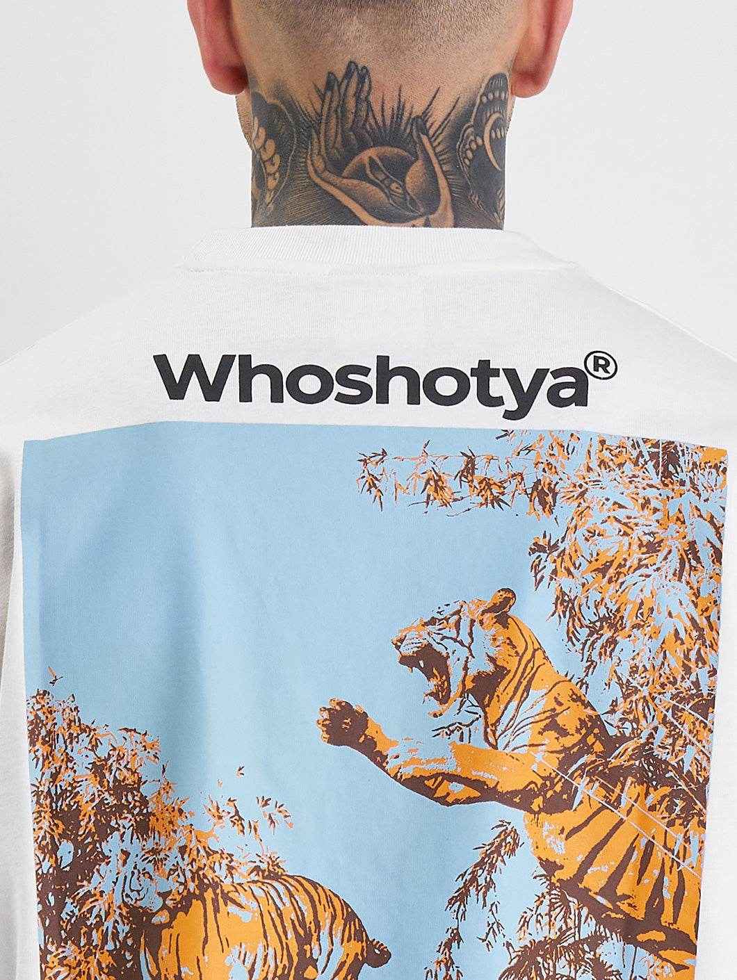 Whoshotya Feralith Oversize T-Shirt White - Amstaff Wear