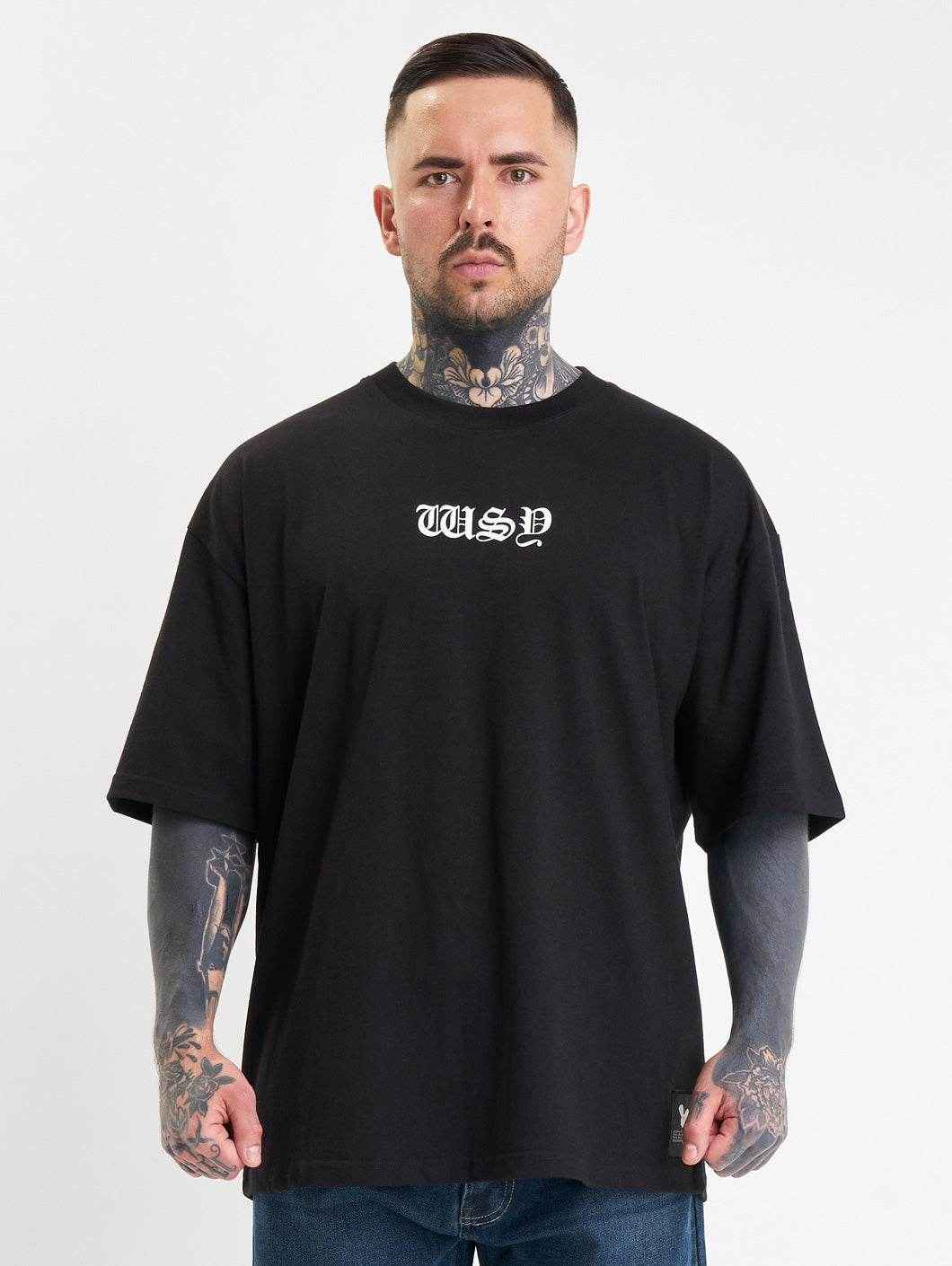 Whoshotya Matria Oversize T-Shirt Black - Amstaff Wear