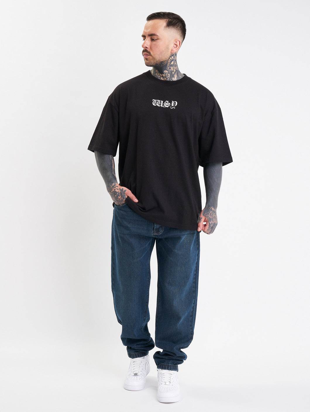 Whoshotya Matria Oversize T-Shirt Black - Amstaff Wear