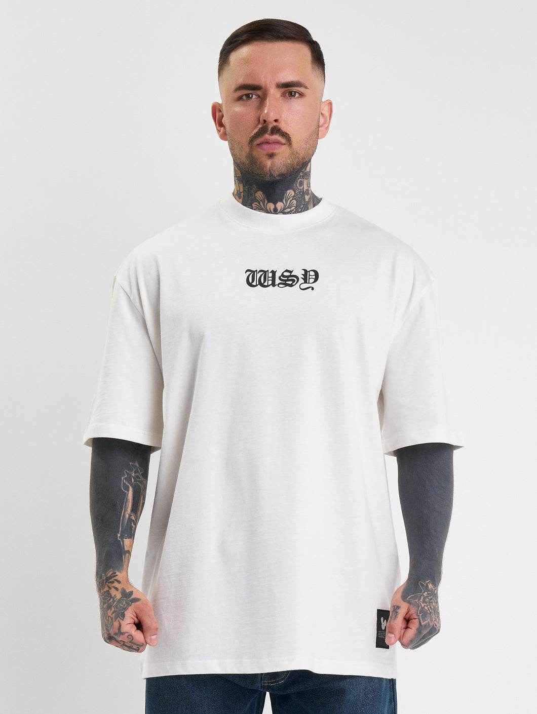Whoshotya Matria Oversize T-Shirt White - Amstaff Wear