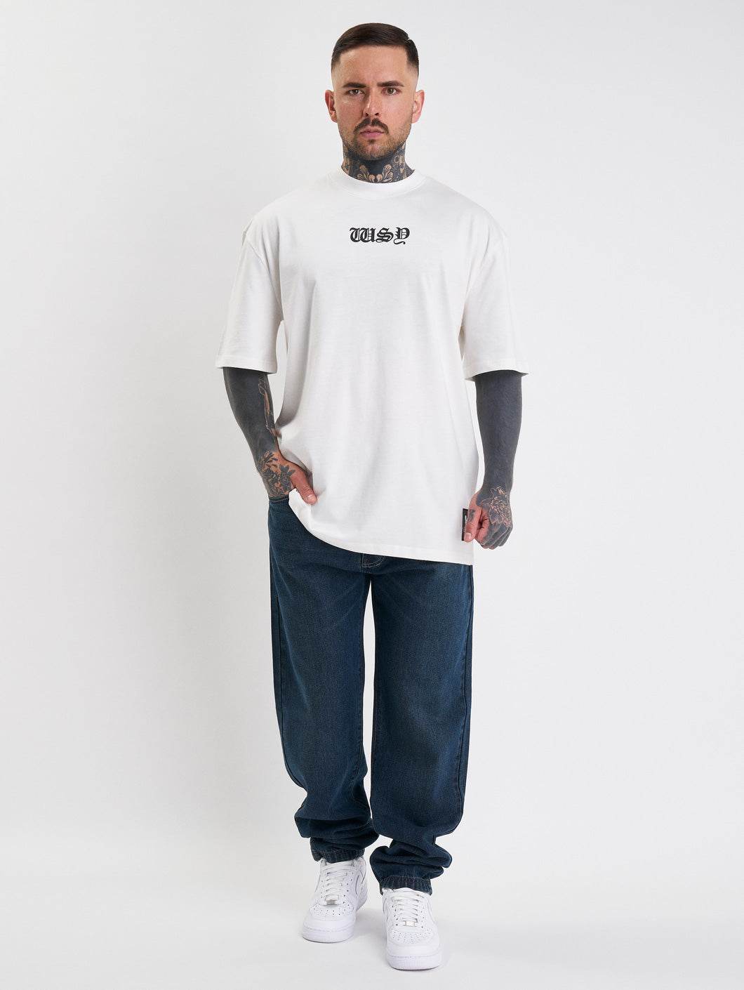 Whoshotya Matria Oversize T-Shirt White - Amstaff Wear