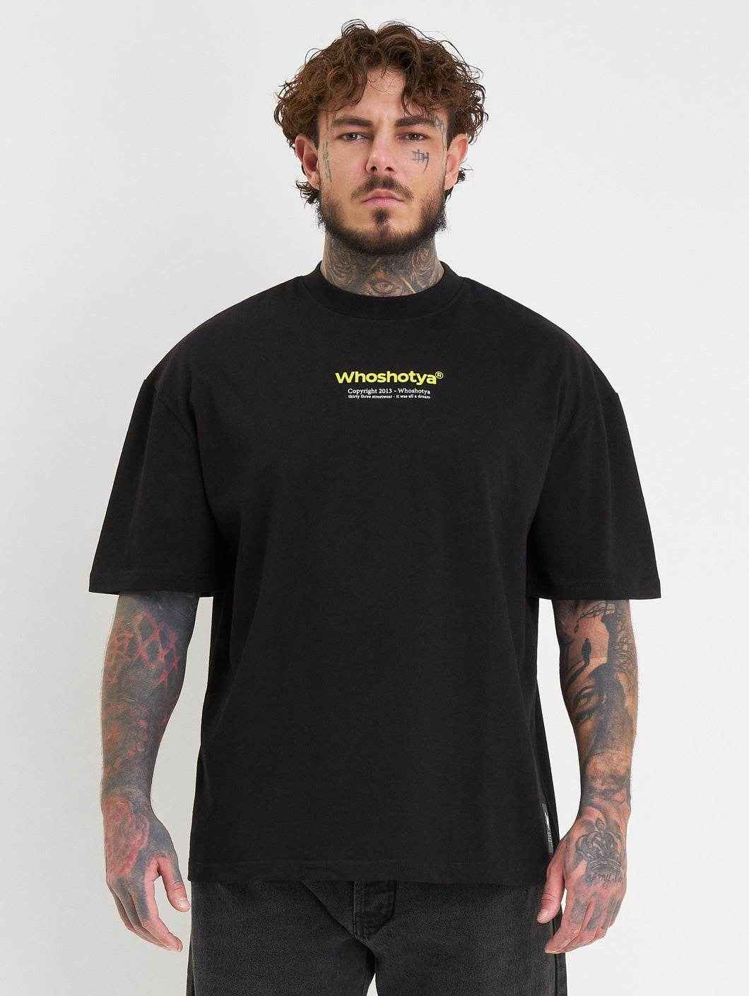 Whoshotya Toxigen Oversize T-Shirt Black - Amstaff Wear