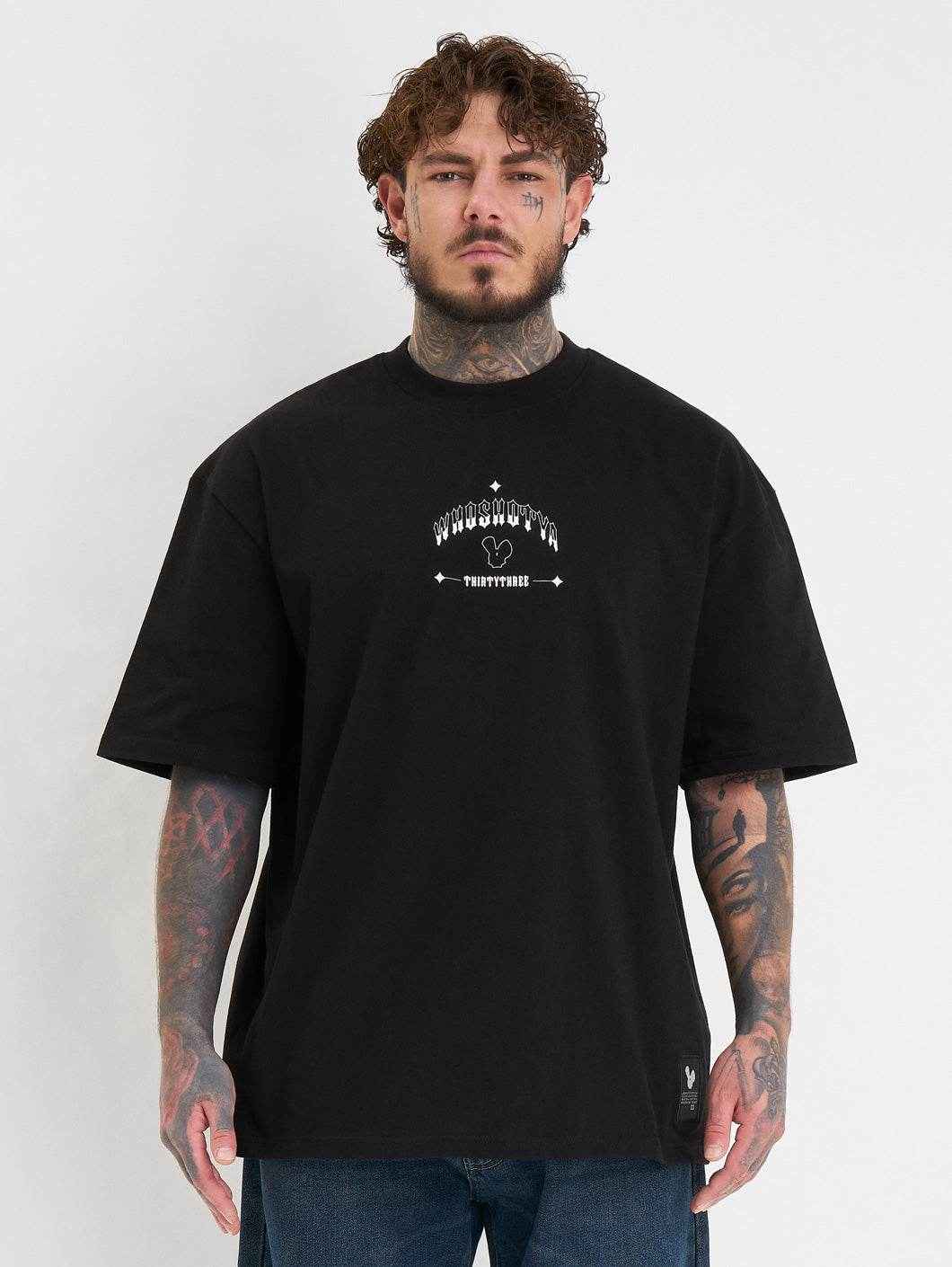 Whoshotya Legacian Oversize T-Shirt Black - Amstaff Wear