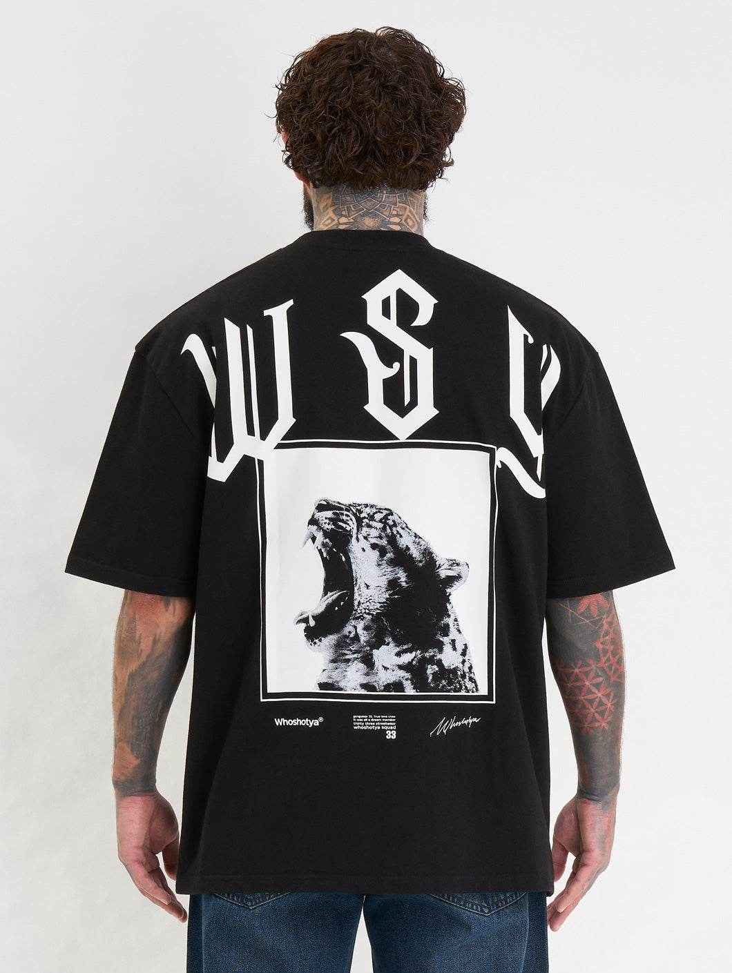 Whoshotya Swiftclaw Oversize T-Shirt Black - Amstaff Wear