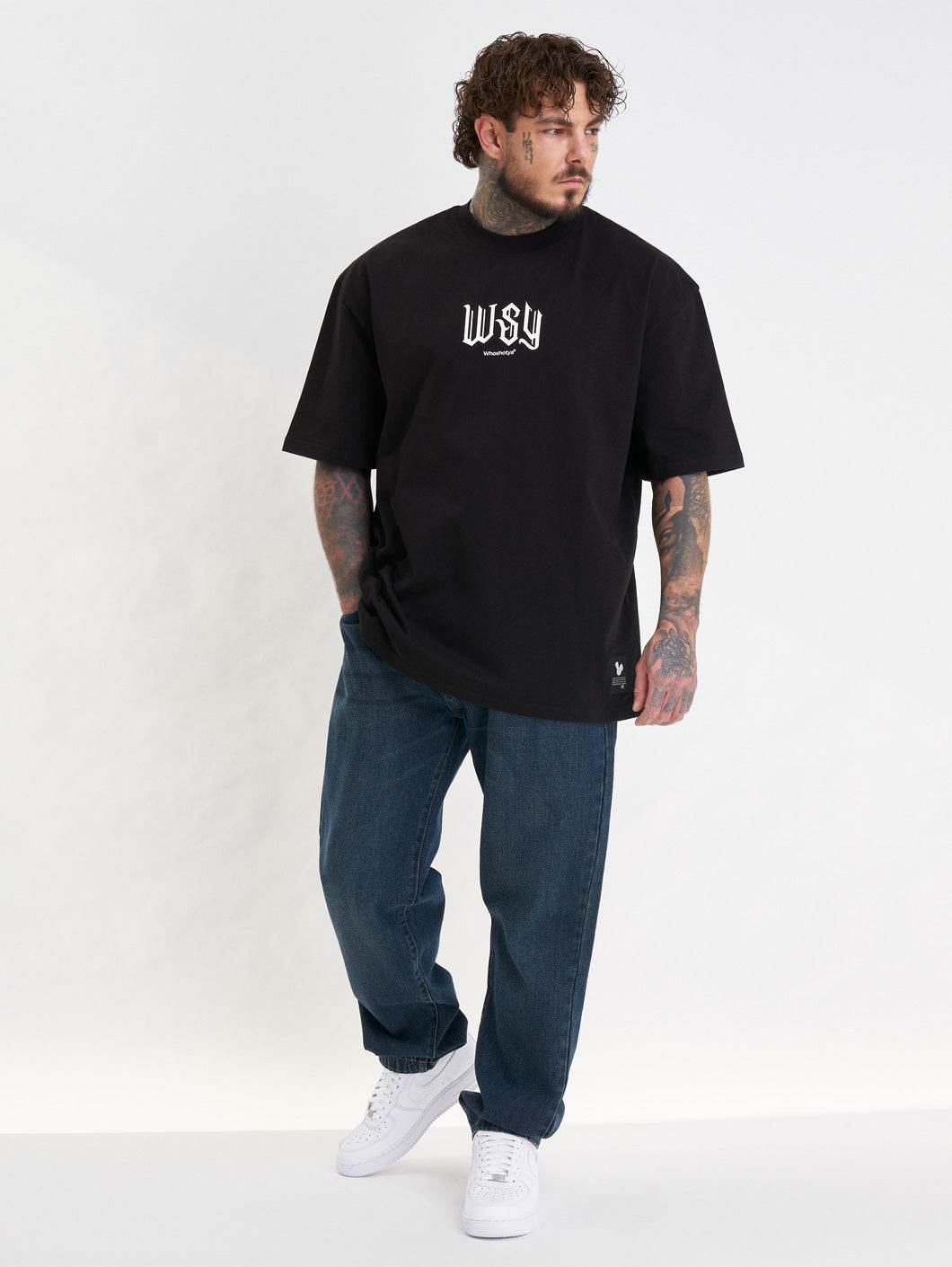 Whoshotya Swiftclaw Oversize T-Shirt Black - Amstaff Wear
