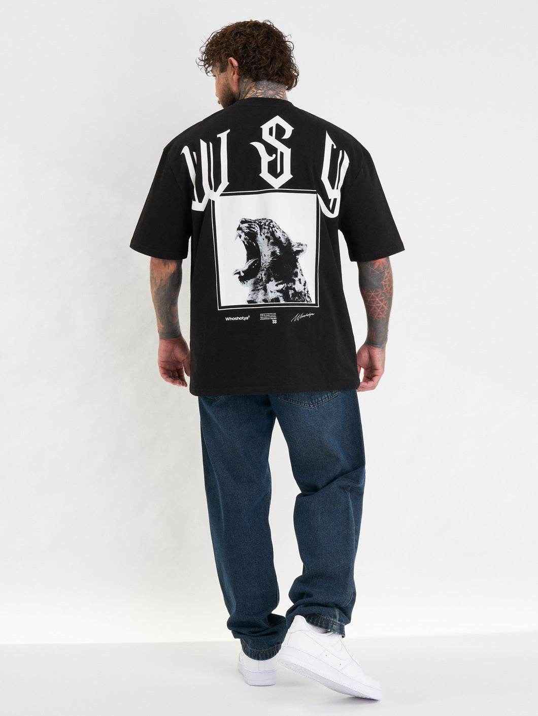 Whoshotya Swiftclaw Oversize T-Shirt Black - Amstaff Wear