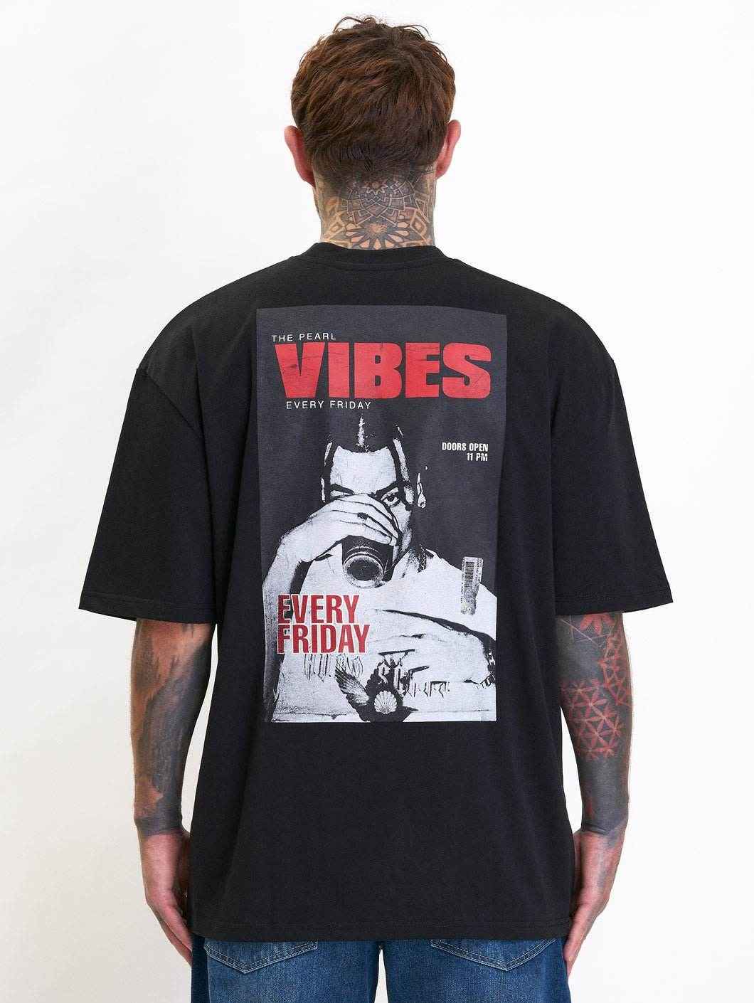 Vibes Oversize T-Shirt Black - Amstaff Wear