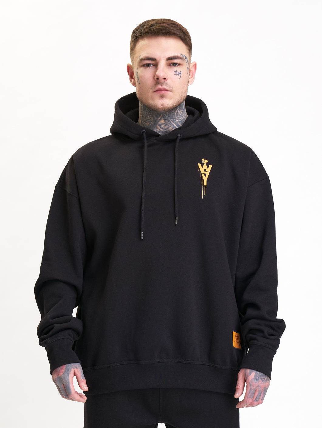 Headless Oversized Hoodie Black - Amstaff Wear