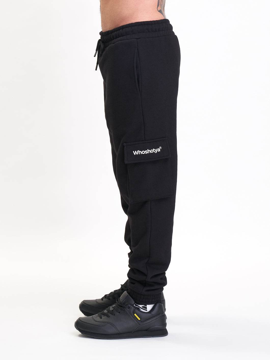 Whoshotya Classic Cargo Pants Black - Amstaff Wear