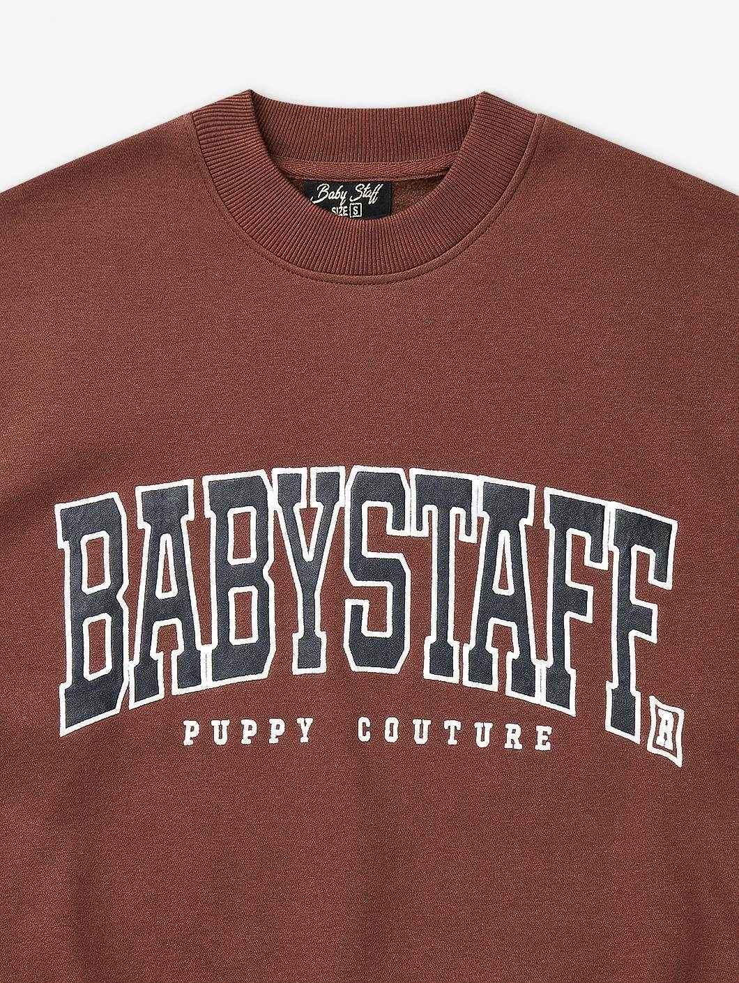 Babystaff College Oversized Sweatshirt Brown - Amstaff Wear
