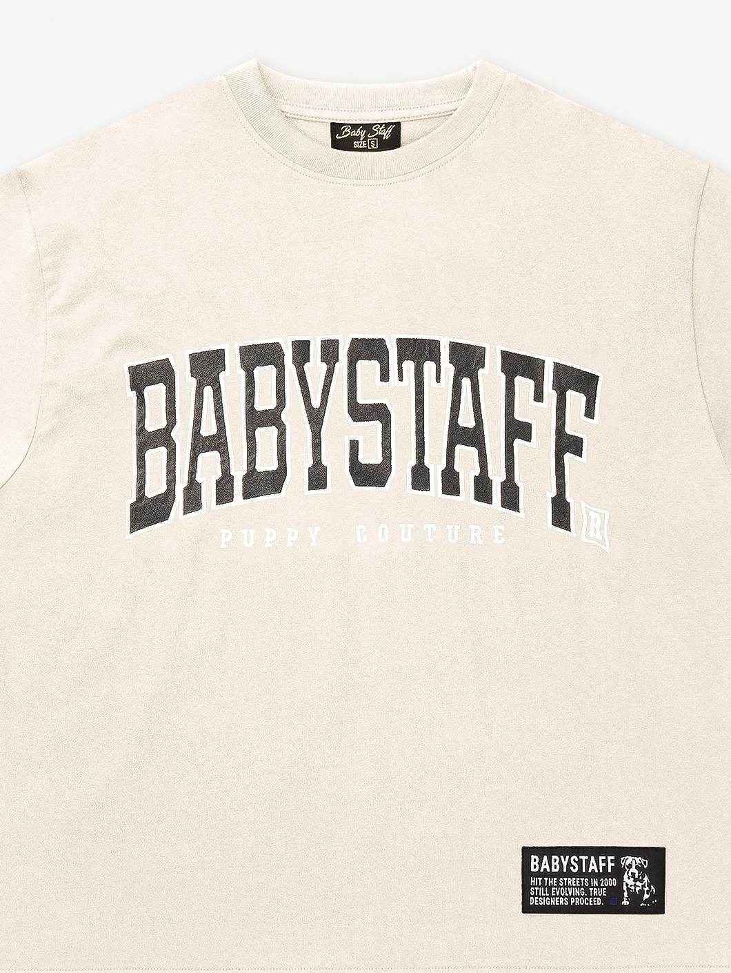Babystaff College Oversize T-Shirt Cream - Amstaff Wear