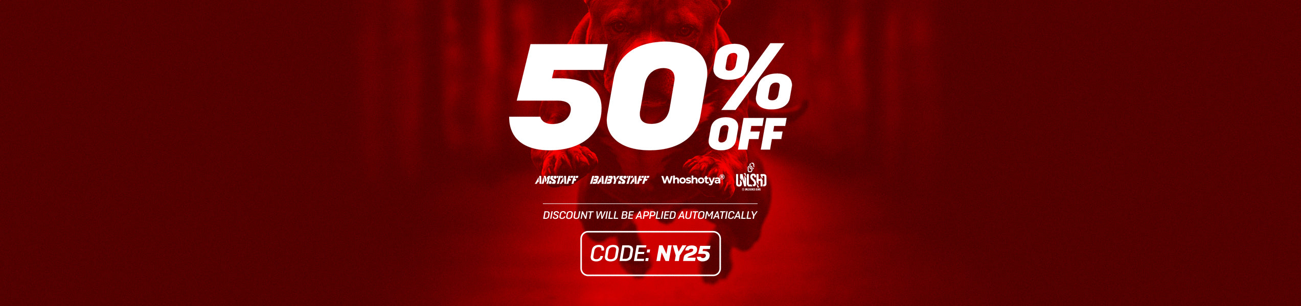 50 % Rabatt. Der Rabatt wird automatisch angewendet. Code: NY25