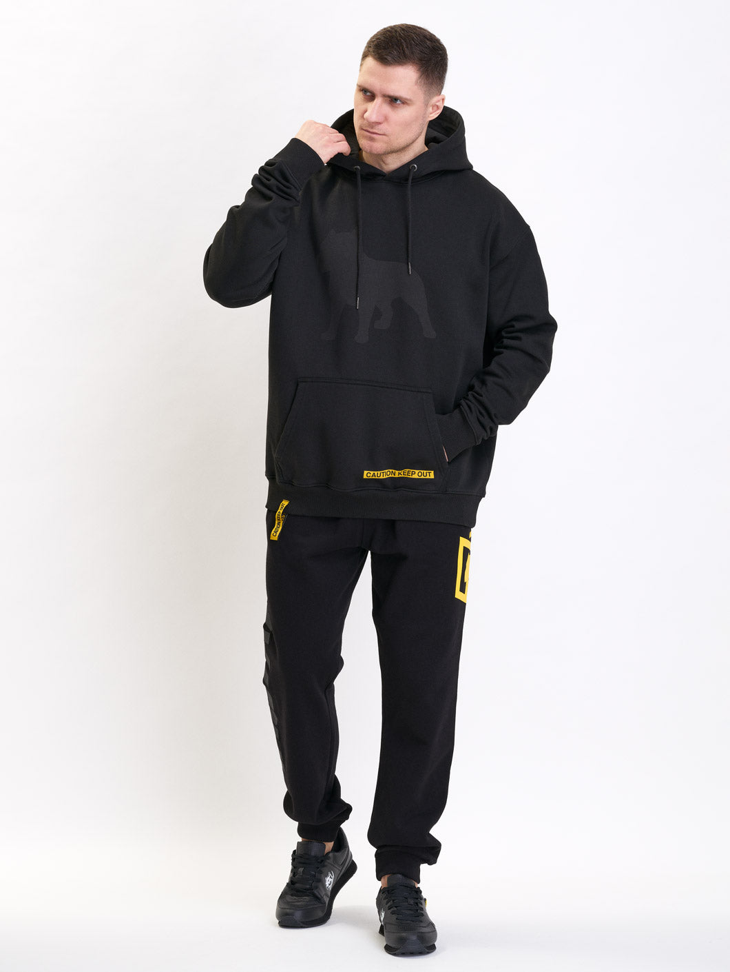 caution area oversized hoodie - 1