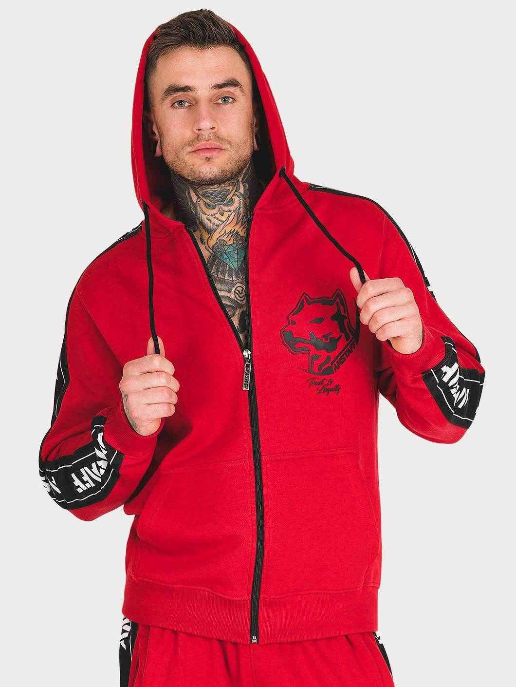 Amstaff Avator Ziphoodie Red - Amstaff Wear