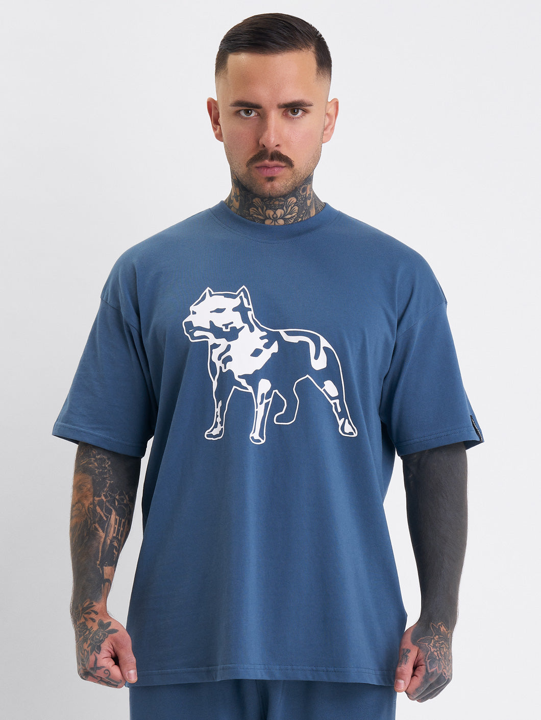Amstaff Logo 2.0 T-Shirt Cobald Blue - Amstaff Wear
