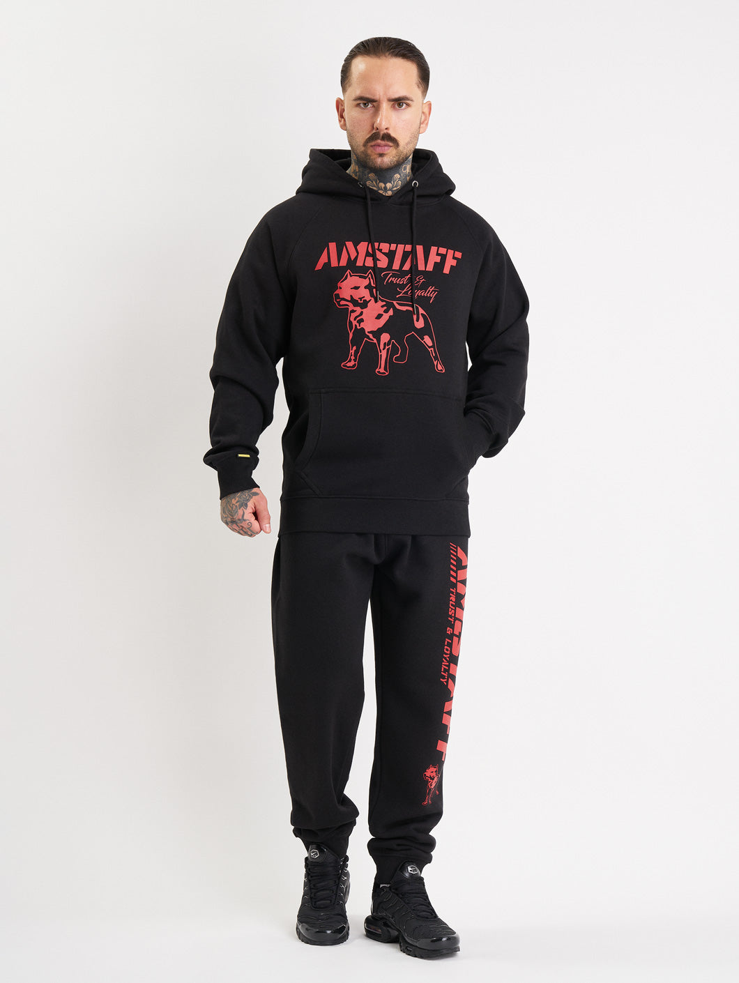 Amstaff Logo 2.0 Hoodie Black Red