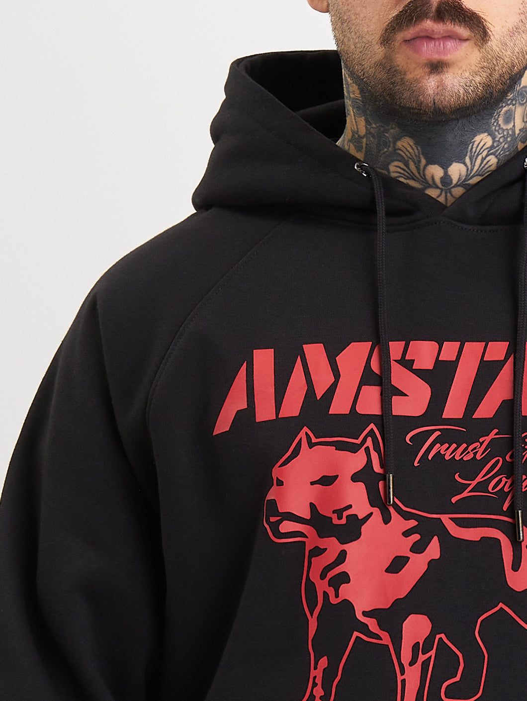 Amstaff Logo 2.0 Hoodie Black Red