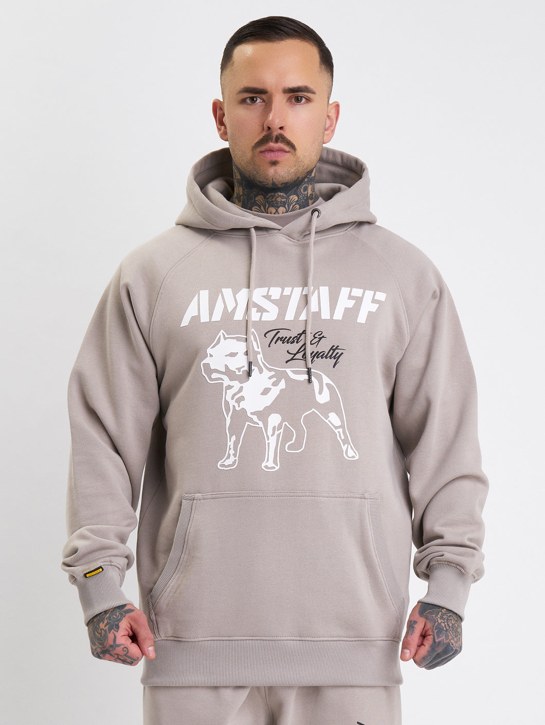 Amstaff Logo 2.0 Hoodie Beige - Amstaff Wear