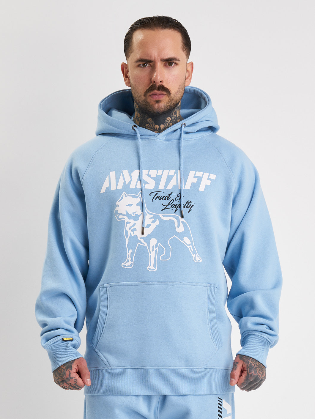Amstaff Logo 2.0 Hoodie Horizon Blue - Amstaff Wear